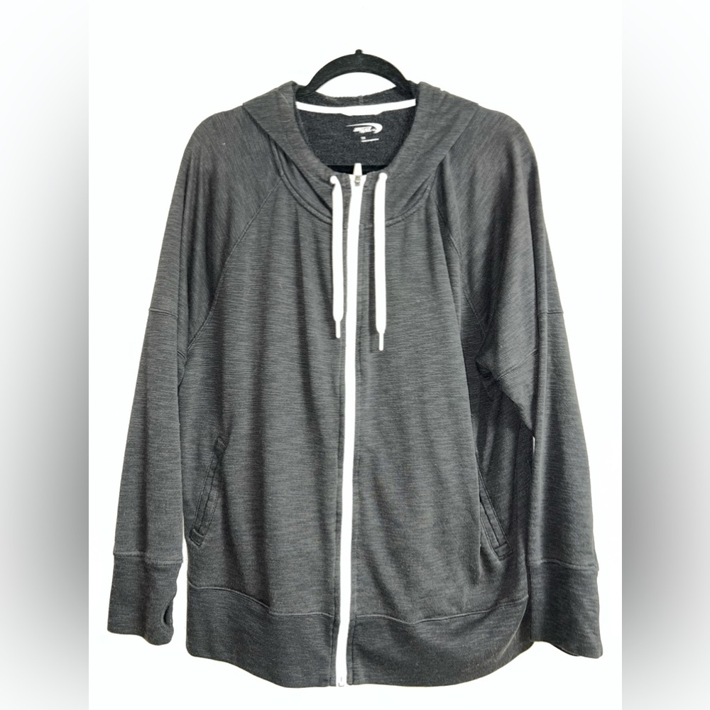 Two MTA black zip up sweatshirts with cuffs